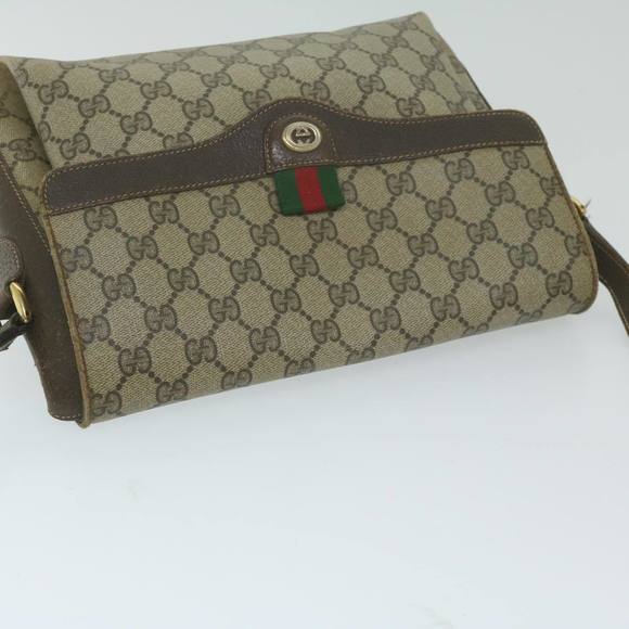 GUCCI GG Supreme Web Sherry Line Shoulder Bag Beige Red 904 02 084 Auth ep2885 - Picture 6 of 16